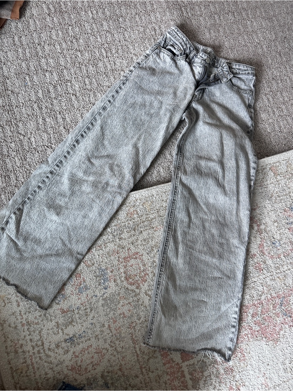 Girls art Gray Straight-Leg Jeans - Classic Everyday Style